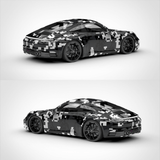 Black White Digital Camo Vinyl Wrap