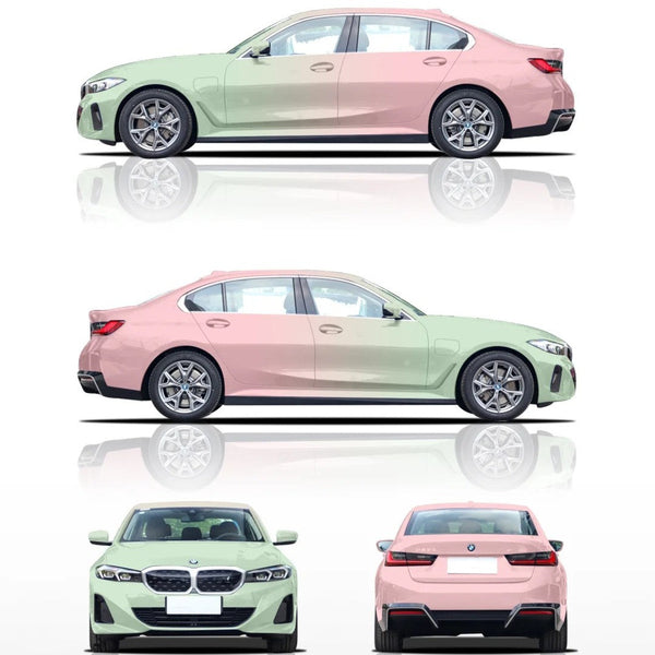 Green Pink Gradient Vinyl Wrap