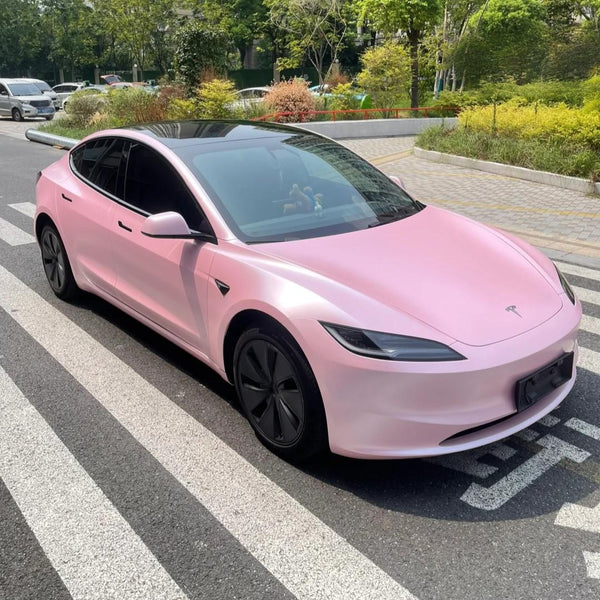 Tesla Model 3 Matte Metallic Baby Pink Wrap
