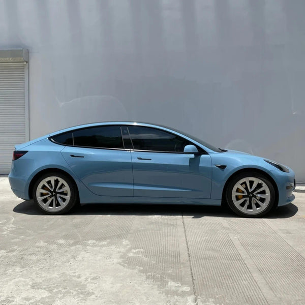 Tesla Model 3 Glossy China Blue Wrap