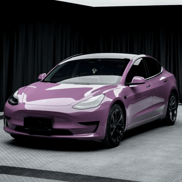 Tesla Model 3 Glossy Lilac Pink Wrap