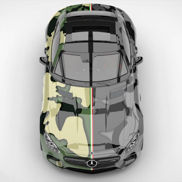 Two-Tone Camouflage Vinyl Wrap
