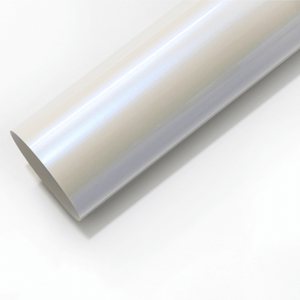 Color Shift White Blue Glossy Vinyl Wrap